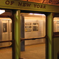 R-32 3557 @ Union Turnpike-Kew Gardens, lay-up on the center express track, as seen through the window of R-4 484 @ Union Turnpi