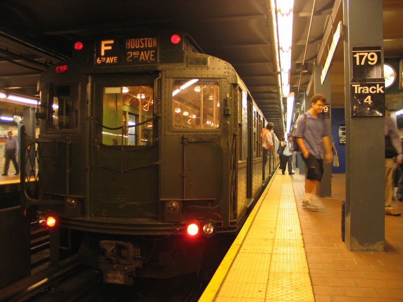 R-4 484 @ 179 St (in service on the F line / Centennial Celebration Special). Photo taken by Brian Weinberg, 9/26/2004. IMG_0717.jpg