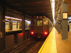R-4 484 @ 179 St (in service on the F line / Centennial Celebration Special). Photo taken by Brian Weinberg, 9/26/2004.