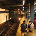 R-4 484 @ Broadway - Lafayette St (in service on the F line / Centennial Celebration Special). Note the photo line on the floor