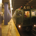R-1 100 @ 2 Av (in service on the F line / Centennial Celebration Special). Photo taken by Brian Weinberg, 9/26/2004.