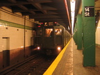 R-1 100 @ 14 St (in service on the F line / Centennial Celebration Special). Photo taken by Brian Weinberg, 9/26/2004.