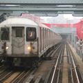 R-42 @ Williamsburg Bridge (J). Photo taken by Brian Weinberg, 1/3/2005.
