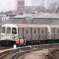 R-46 5876 @ Smith-9th St (G). Photo taken by Brian Weinberg, 1/3/2005.