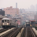 R-42 4649 @ Flushing Av (M). Photo taken by Brian Weinberg, 1/3/2005.