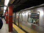 R-68A 5042 @ 42 St - Bryant Park (B). Note that is a rare R-68A (B) train. Photo taken by Brian Weinberg, 1/6/2005.