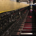 Trash littered track @ Essex St (J). Photo taken by Brian Weinberg, 1/9/2005.