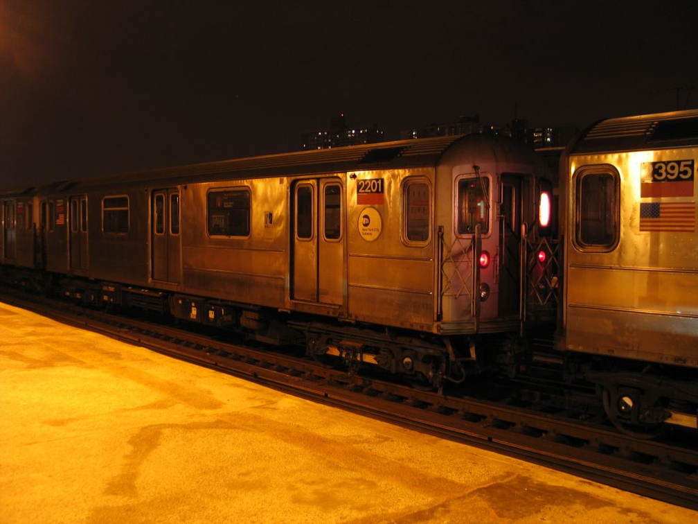 R-62A 2201 @ 231 St (1). Train is parked on the middle track. Photo taken by Brian Weinberg, 3/7/2005.