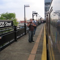 Chris, Zac, and that other guy on the platform at 225 St. Last (9) train ever. Photo taken by Brian Weinberg, 5/27/2005.