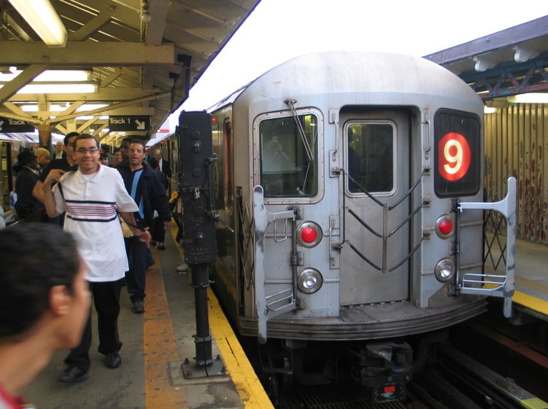 R-62A 2365 @ 242 St (9). The very last (9) train ever has completed its journey home. Photo taken by Brian Weinberg, 5/27/2005. Consist of the last train: N - 2365-4-3-2-1, 2316-7-8-9-20 - S IMG_3493a.jpg