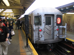 R-62A 2365 @ 242 St (9). The very last (9) train ever has completed its journey home. Photo taken by Brian Weinberg, 5/27/2005.