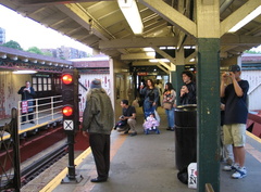 R-62A 2365 @ 242 St (9). The very last (9) train ever has completed its journey home. Photo taken by Brian Weinberg, 5/27/2005.