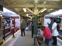 R-62A 2365 @ 242 St (9). The very last (9) train ever has completed its journey home. Photo taken by Brian Weinberg, 5/27/2005.