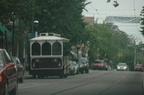 A fake trolley along the Route 23 Trolley (Germantown Av)