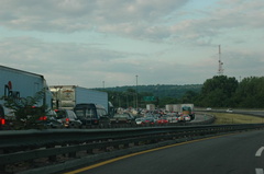 traffic in the exp lanes heading for the upper level of the GWB. We were in the local lanes heading for the lower level and scoo