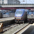 Amtrak AEM-7 905 & 912 / MARC HHP-8 4915 @ Baltimore Penn Station. Photo taken by David Lung, June 2005.