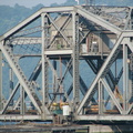 The middle (swing) span of the Spuyten Duyvil swing bridge. Photo taken by Brian Weinberg, 8/2/2005.