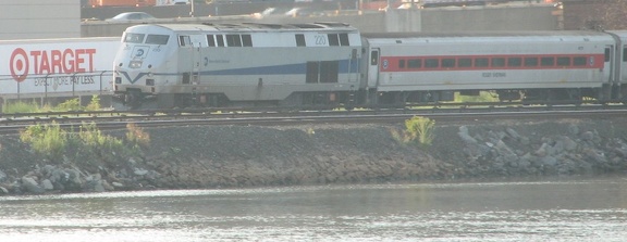 MNCR P32AC-DM 220 and Shoreliner coach &quot;Roger Sherman&quot; @ Marble Hill (MNCR Hudson Line). Photo taken by Brian Weinberg