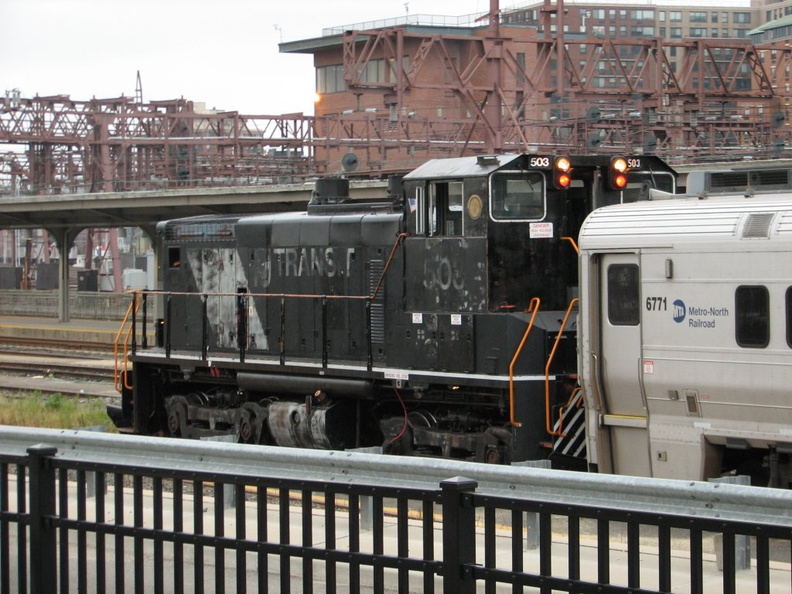 NJT SW1500 503 @ Hoboken Terminal. Photo taken by Brian Weinberg, 9/14/2005. IMG_0506.jpg