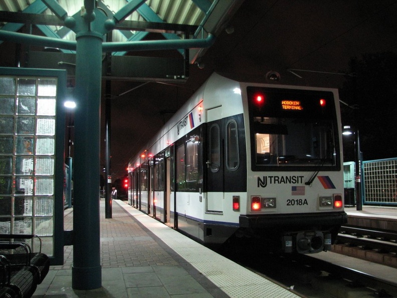 NJT HBLR LRV 2018A @ 22nd Street. Photo taken by Brian Weinberg, 9/14/2005.