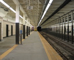 Washington Street station of the Newark City Subway. Looking outbound along the inbound track and platform. Photo taken by Brian
