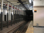 Washington Street station of the Newark City Subway. Looking inbound along the inbound track and platform. Photo taken by Brian