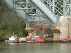 Repairing the Henry Hudson Bridge. Photo taken by Brian Weinberg, 9/28/2005.
