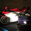 2005 MV Agusta F4-1000 S 1+1 motorcycle, capable of 186.9 MPH and costs $21,495 @ Grand Central Terminal. Photo taken by Brian W