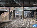 Amtrak AEM-7 916 @ Newark Penn Station. Photo taken by Brian Weinberg, 10/23/2005.