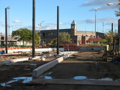 NJT Newark City Subway extension construction @ Newark Broad Street. Photo taken by Brian Weinberg, 10/23/2005.