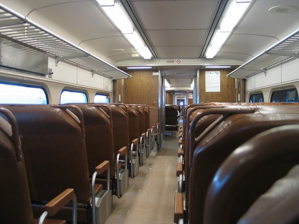 NJT Arrow III MU 1308 (interior) @ Hoboken Terminal. Photo taken by Brian Weinberg, 10/23/2005.