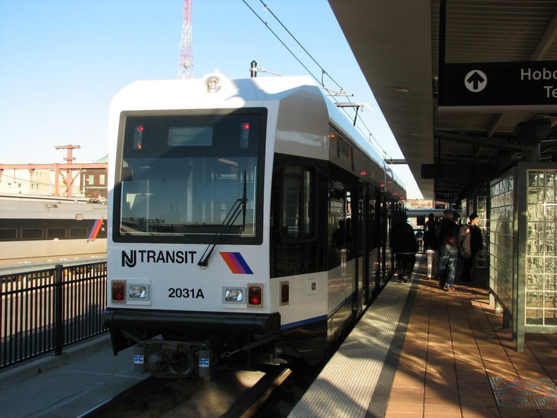 NJT HBLR LRV 2031A @ Hoboken Terminal. Photo taken by Brian Weinberg, 10/30/2005.