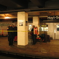 R-160B 8713 @ Hoyt-Schermerhorn (at the abandoned / disused Queens-bound platform). Car was on display for the public evaluation