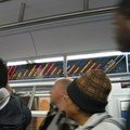 The FIND (Flexible Information and Notice Display) being evaluated on R-160B 8713 @ Hoyt-Schermerhorn. This photo shows the LED