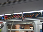 The FIND (Flexible Information and Notice Display) being evaluated on R-160B 8713 @ Hoyt-Schermerhorn. This photo shows the LED