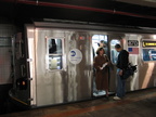 R-160B 8713 @ Hoyt-Schermerhorn (at the abandoned / disused Queens-bound platform). Car was on display for the public evaluation