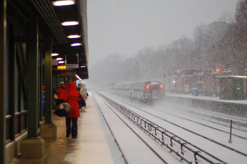 Amtrak P32AC-DM 701 @ Riverdale (Empire Service). Photo taken by Brian Weinberg, 12/9/2005.