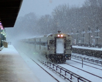 PHOTOSHOPPED *** MNCR Shorliner Cab 6312 @ Riverdale (Hudson Line). Photo taken by Brian Weinberg, 12/9/2005.
