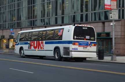 NYCT Bus RTS 8609 @ 42 St &amp; 6 Av (M42). Photo taken by Brian Weinberg, 12/12/2005.