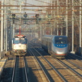 Amtrak Acela Express 2011 and Amtrak AEM-7AC 926 @ Elizabeth, NJ. Photo taken by Brian Weinberg, 12/18/2005.