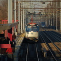 Amtrak AEM-7AC 926 and Amtrak Acela Express 2011 @ Elizabeth, NJ. Photo taken by Brian Weinberg, 12/18/2005.