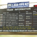 Train information board @ Newark Penn Station. Photo taken by Brian Weinberg, 12/18/2005.