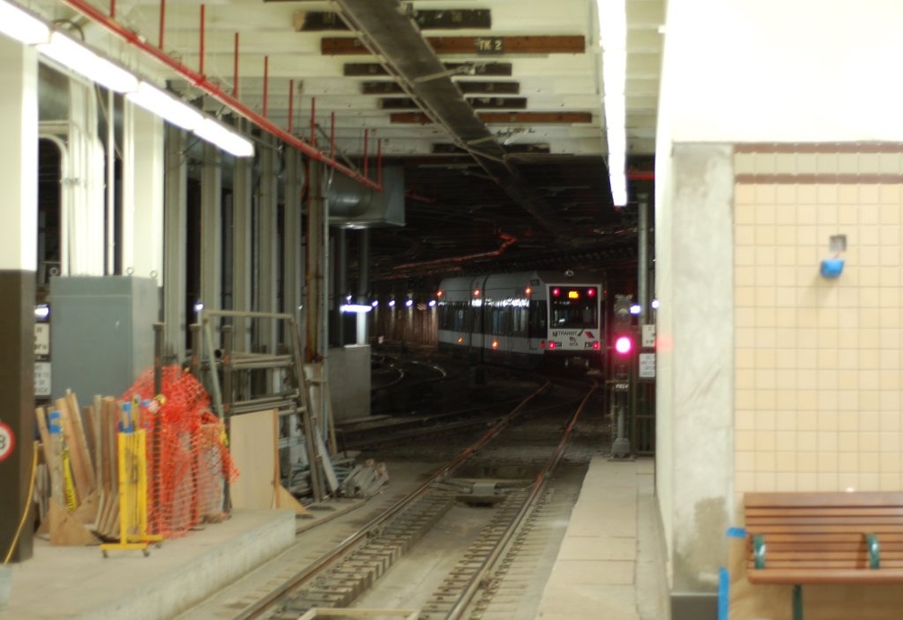 NCS LRV 107A @ Newark Penn Station. Photo taken by Brian Weinberg, 12/18/2005.