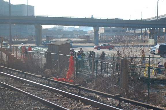 The (non) scene at the Yankee Stadium Park &amp; Ride. Photo taken by Brian Weinberg, 12/21/2005.