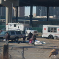 The (non) scene at the Yankee Stadium Park & Ride. Photo taken by Brian Weinberg, 12/21/2005.