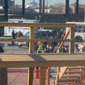 Temporary wooden boarding platform @ the Yankee Stadium Park & Ride. Photo taken by Brian Weinberg, 12/21/2005.