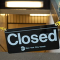 Entrance @ 23 St (N/R/W). Station was closed because of the TWU strike. Photo taken by Brian Weinberg, 12/22/2005.
