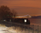 George Washington Bridge as seen from Riverdale. Photo taken by Brian Weinberg, 12/23/2005.