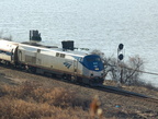 Amtrak P32AC-DM 711 @ Inwood Movable Bridge (Train 285). Photo taken by Brian Weinberg, 1/8/2006.