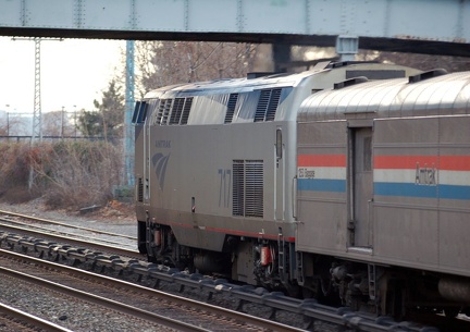 Amtrak P32AC-DM 717 @ Riverdale (Train 48 - Lake Shore Limited). Photo taken by Brian Weinberg, 1/8/2006.